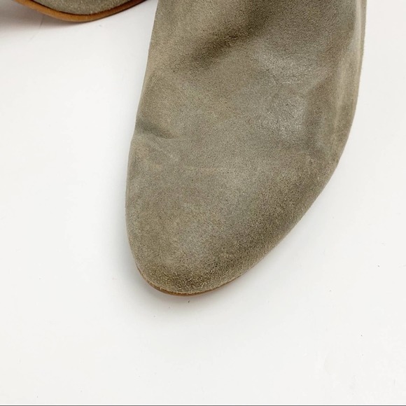 LUCKY BRAND Ravynn Gray Leather Upper Block Heel Ankle Boots, Size 12 - Picture 6 of 12